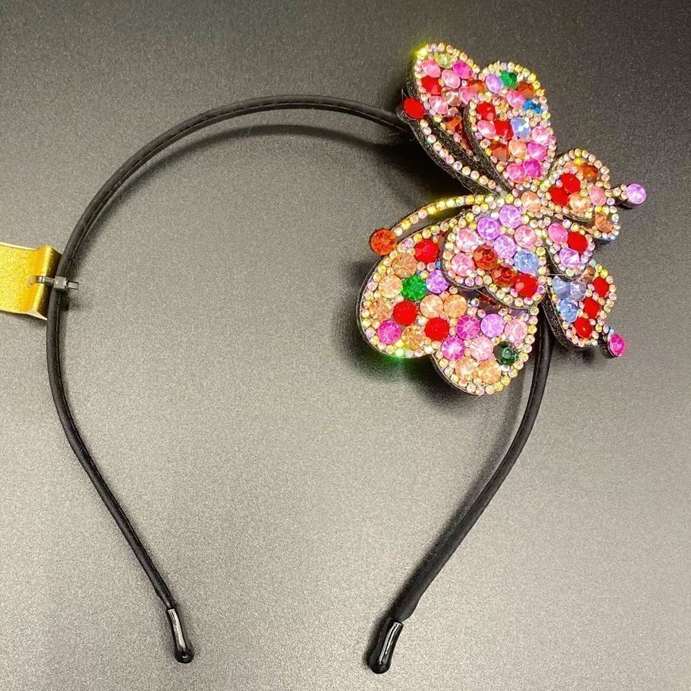 Natasha NWT Rhinestones Butterfly Headband
